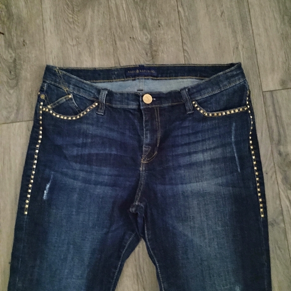 Rock & Republic Kasandra Gold Studded Bootcut Jeans 16 - Picture 9 of 15